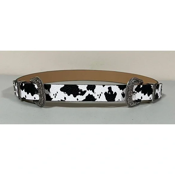 Accessories | Black White Animal Cow Print Double Buckle  display picture 2